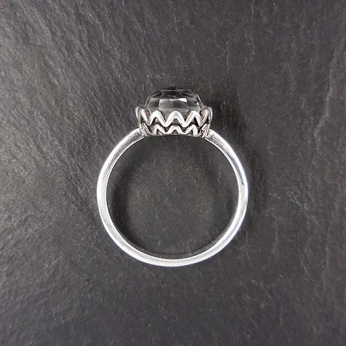 Bergkristall Ring Rund